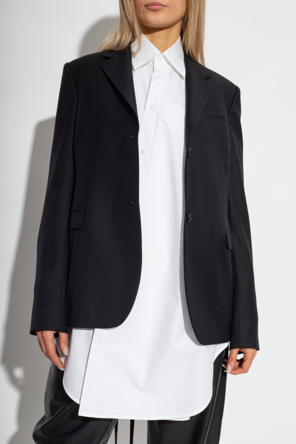 【送料&関税込】Loewe MA¨lange Twill Blazer Black Blazer with split back loewe wrap - loewe wrap anagram